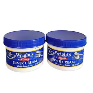 Wright's Silver Cream Pack of 2 8oz Non Scratch Anti Tarnish Polishing
